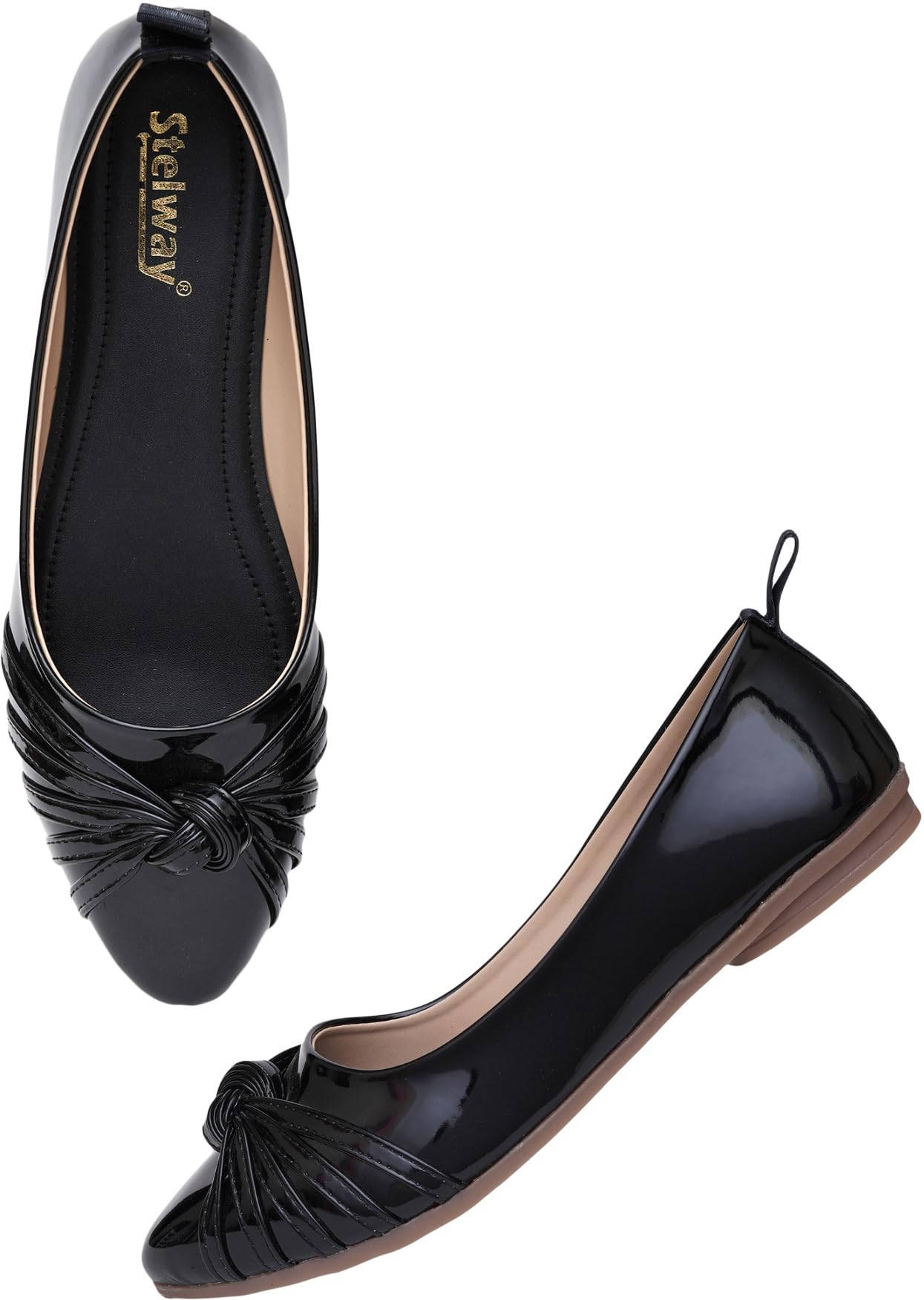 STELWAY Footwear Ballerinas for Women & Girls, Heel Type: Flat, Toe Type: Round Toe, Color: Black, Size: 8 UK, Model No. 89. (B0CY1RLX2C) Amazon Price History, Amazon Price Tracker