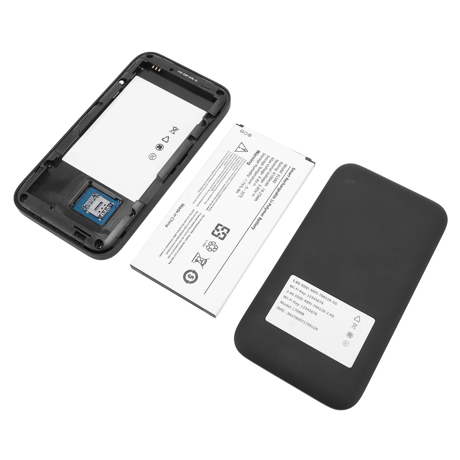 5G Mobile Hotspot, WiFi 6, 2,4 GHz, 5,8 GHz, Tragbarer Router mit SIM-Karten-Slot, 16 Anges Ch Lossene Geräte, IP67, 6100mAh für Reisen, Heim, Arbeit, Coffe Shop