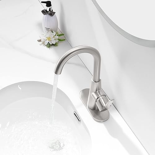 Miniatura 9 de Phiestina Grifo de baño de un solo orificio de 4 pulgadas, NS-SF01-ORB+WE10-BN