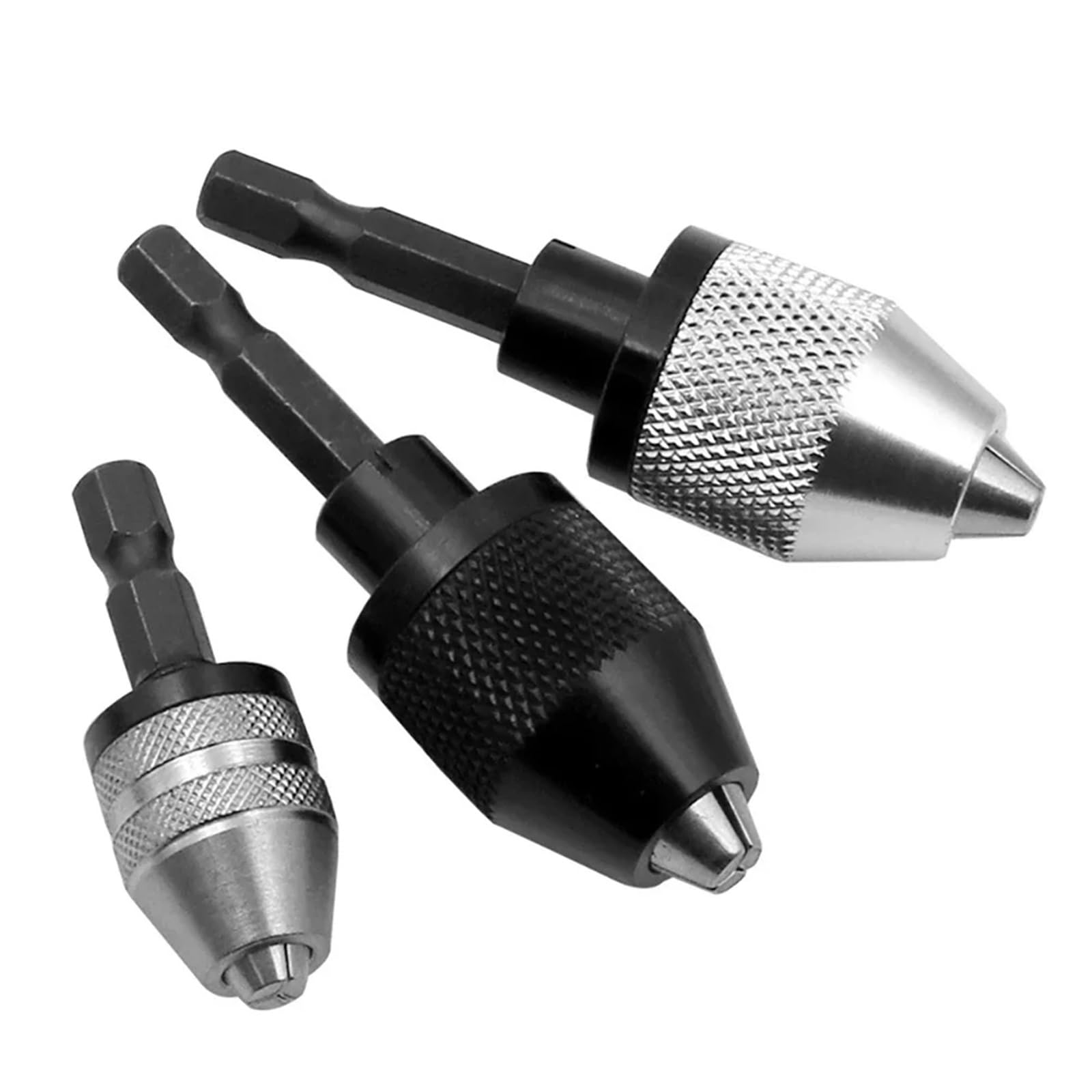 Mandrino per trapano senza chiave da 0,3-8 mm, mini punte per trapano elettrico autoserranti, strumenti per fissaggio a pinza con codolo esagonale da 1/4", convertitore a cambio rapido (04)