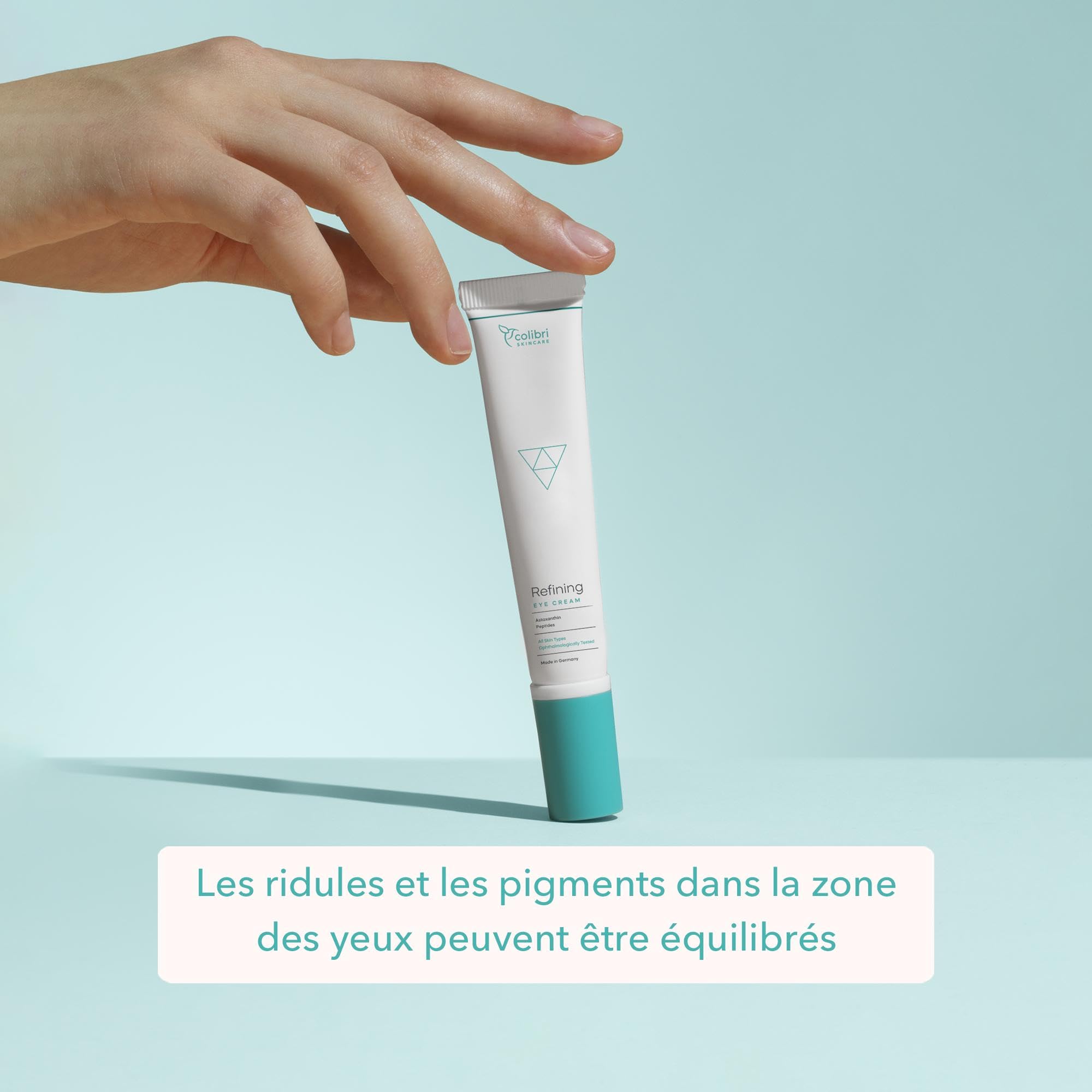 colibri skincare Refining Eye Cream 20ml - Crème pour les yeux contre les rides et les cernes, aide à réduire les gonflements, pour une peau lumineuse et rebondie sous les yeux, creme contour