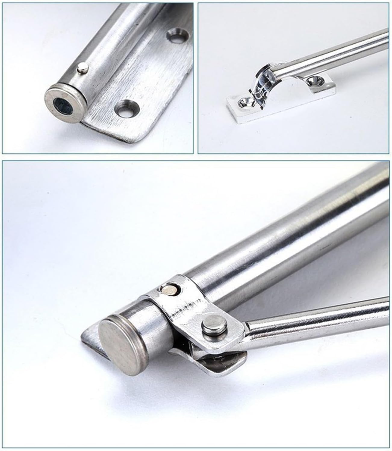 Automatic Door Closers,Door Closer Invisible Door Springs Buffer Door Closers Household Simple Door Closers Door Accessores Stainless Steel Automatic Door Closers Door Opener