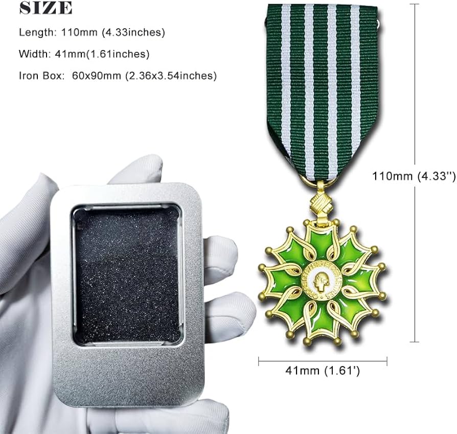 Ｆフランス＊学芸・芸術勲章＊騎士級＊オーダーメイド品＊ミニチュア章（実物） Fフランス＊学芸・芸術勲章＊騎士級＊オーダーメイド品＊ミニチュア章（