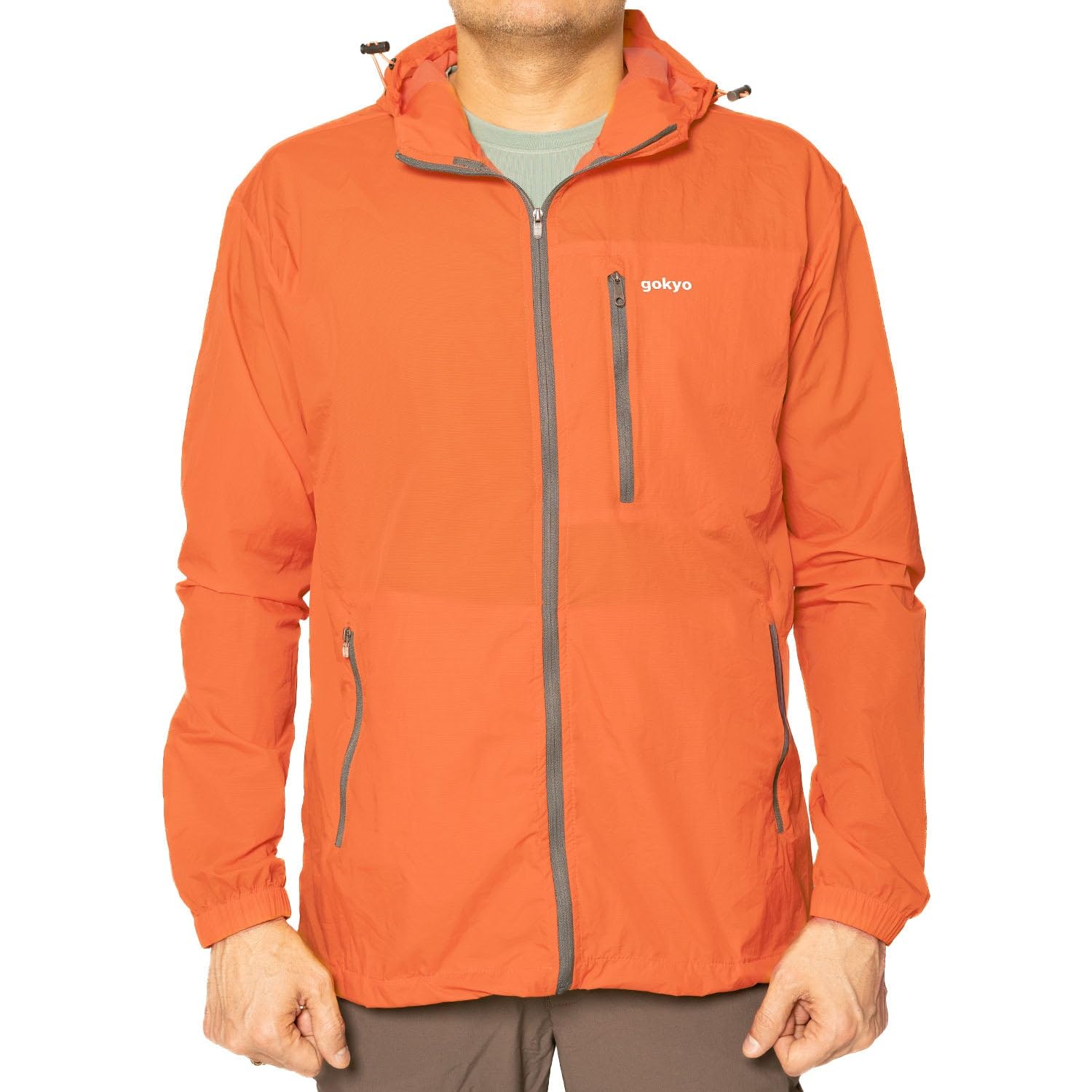gokyo Pangong Men’s Lightweight Windcheater Jacket | Packable Travel Windbreaker with Chest Zip Pocket | Breathable 2 Layer Membrane Outdoor Hiking & Casual Windproof Jacket for Men-picture-38