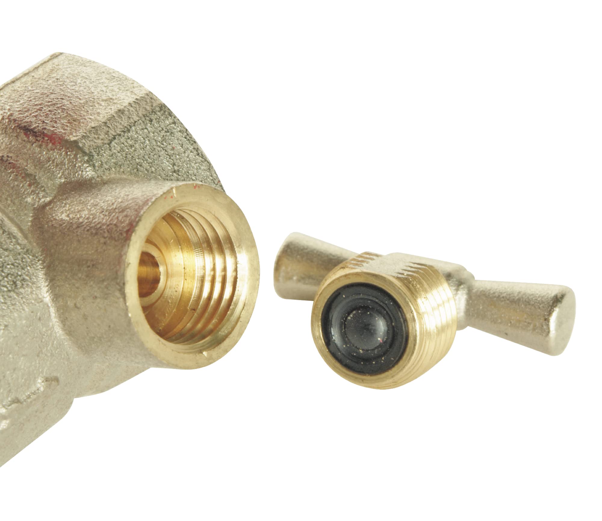 SOMATHERM for YOU Double Female 3/4" Ball Valve with Purge, PN 16, Brass CW617N, Double O-Ring Sealing - Image 4