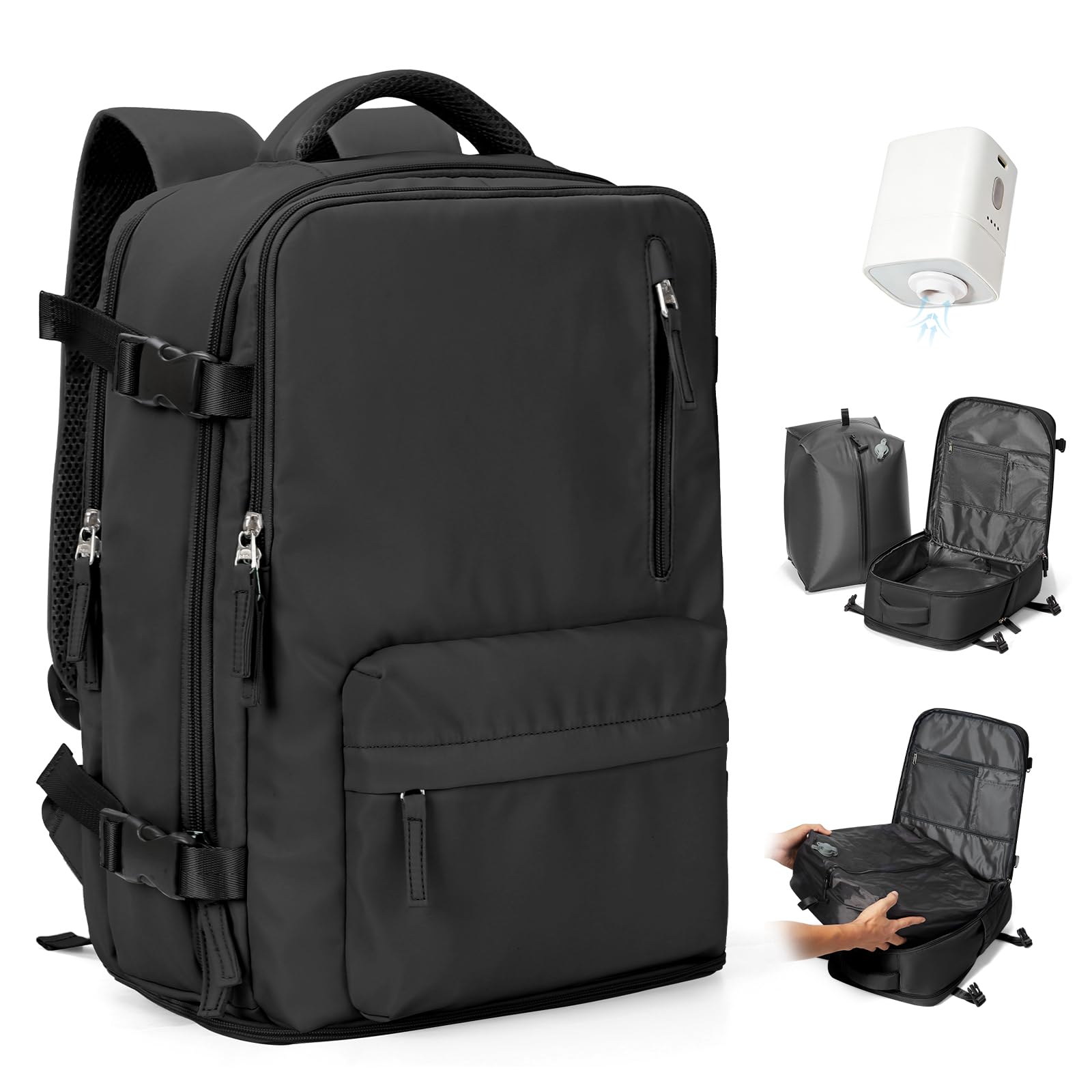 SZSYCN Vacuum Backpack Travel Bag With Pump Ryanair Cabin Bags 40x30x20 Underseat Ryan Air Hand Luggage 40 x 20 x 25 Carry On Baggage For Flights Backpack With Compression System — view 48