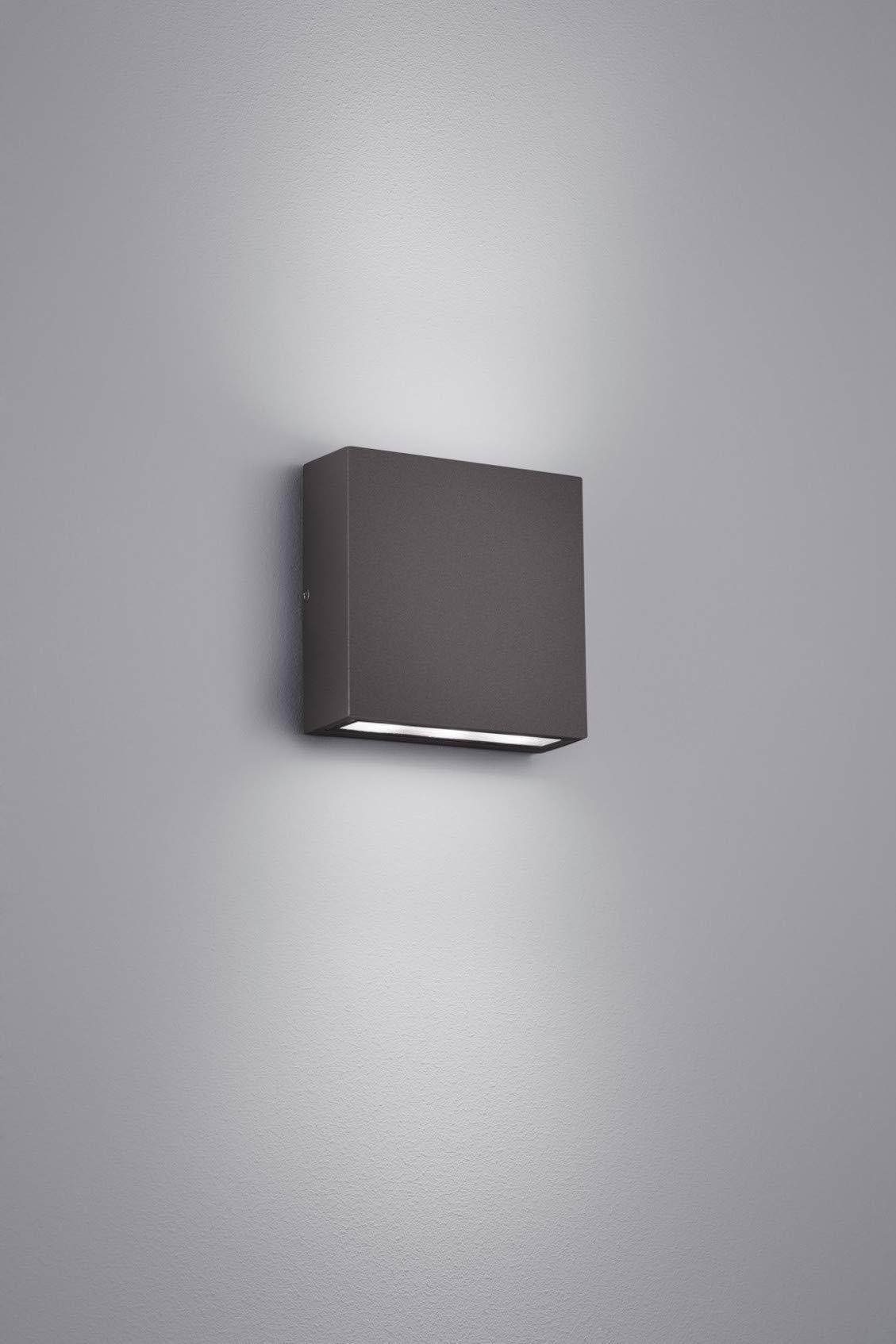 Trio Leuchten LED Außenleuchte Thames 229360242, Aluminium anthrazit, 2 x 3 Watt, Breite 14cm