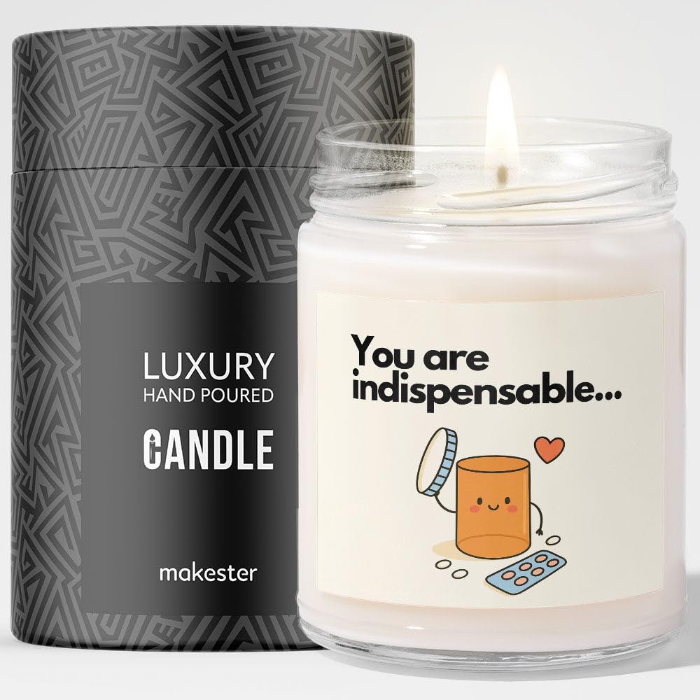 Pharmacist Gift - Luxury Soy Wax Candle - Vanilla, Jasmine, Sugared Almond - Makester — image 1
