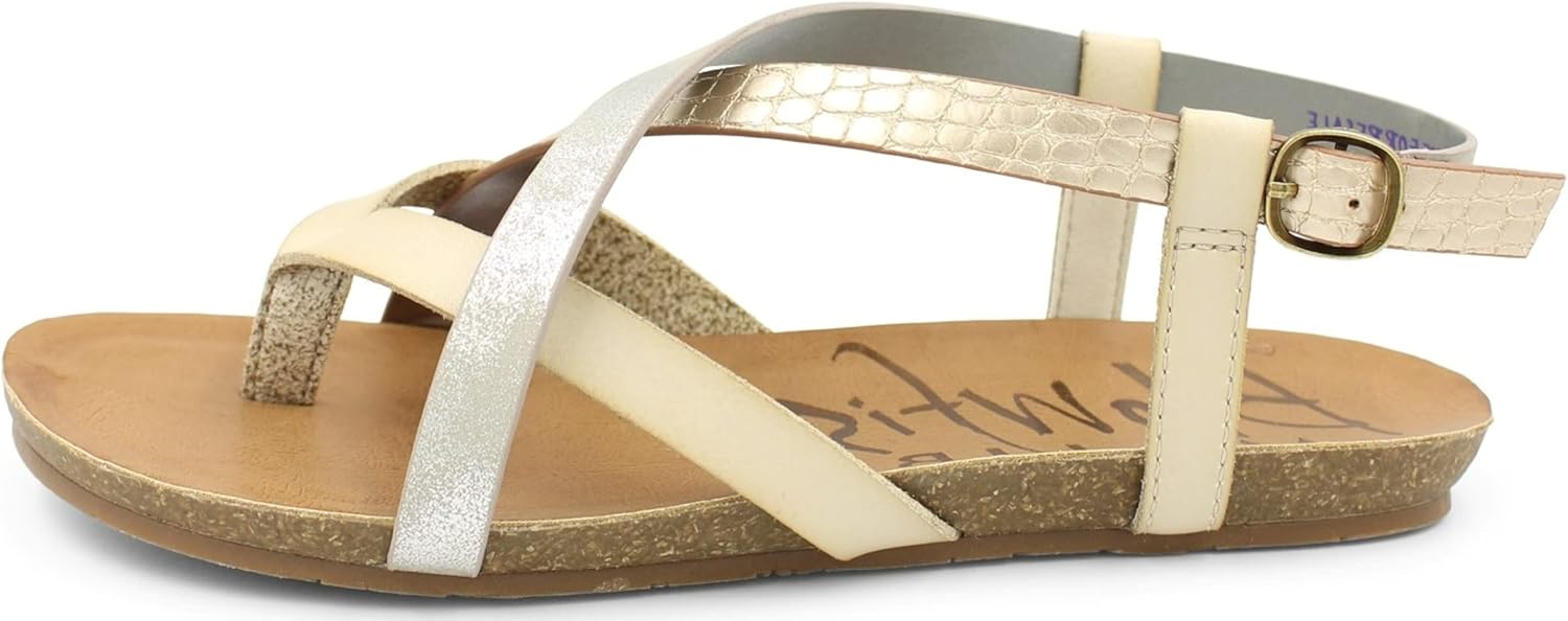 Blowfish Malibu Women's Granola 6 Gold Dile/Silvermoon/White