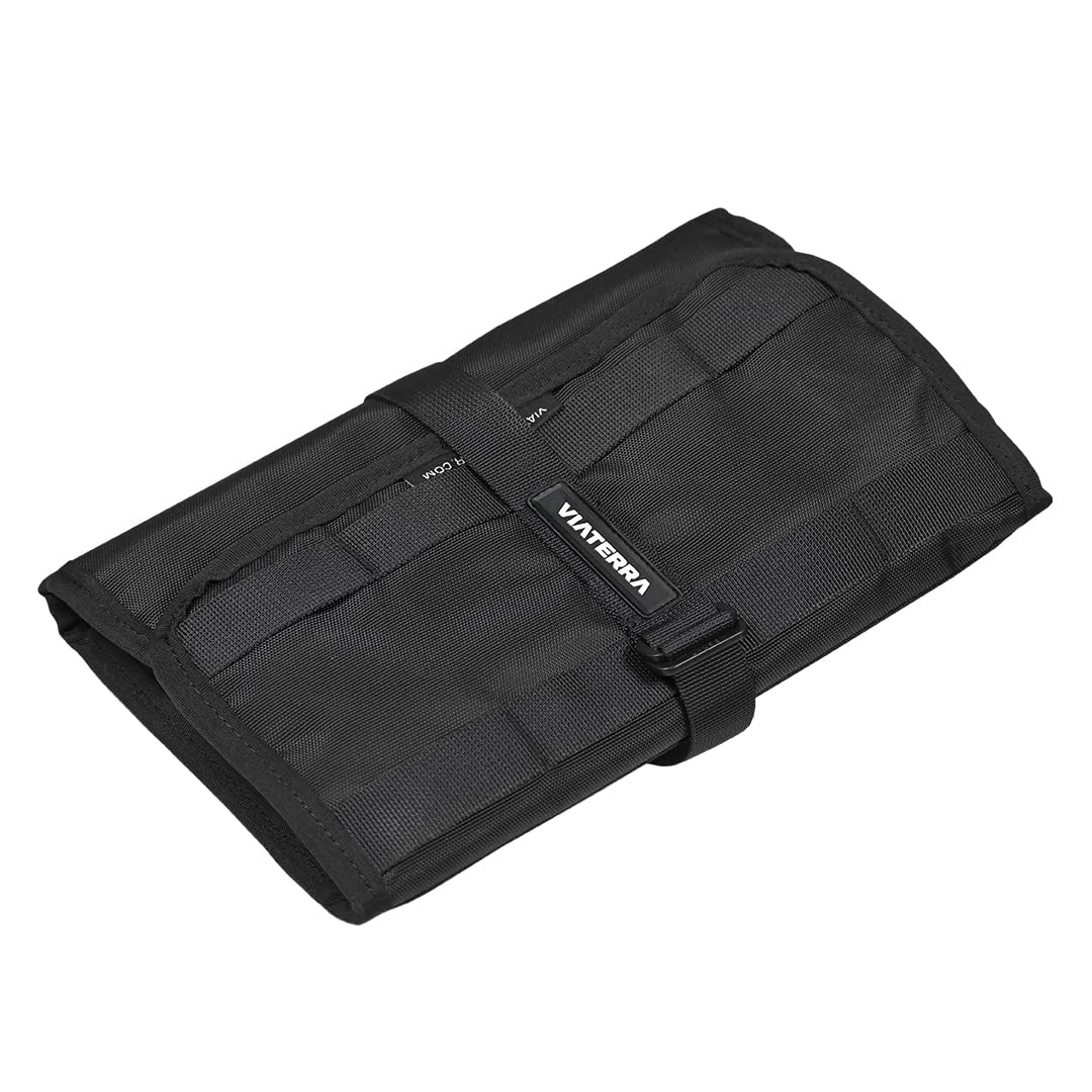ViaTerra Essential Tool Pack pro Tools Not Included | Heavy Duty Motorcycle Tool Roll Bag Organizer | Portable Rollup Toolbag/Detachable Pouches-image-31