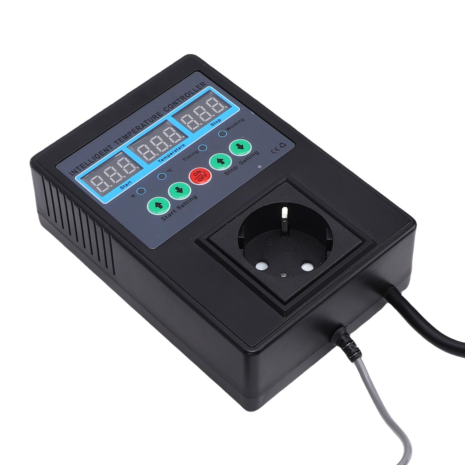 Ejoyous Regolatore di Temperatura Termostato Digitale per Riscaldamento ABS 15A 3300W 14F a 248F Interruttore di Uscita di Raffreddamento per Riscaldamento per Rettili Terrari Acquario Produzione di