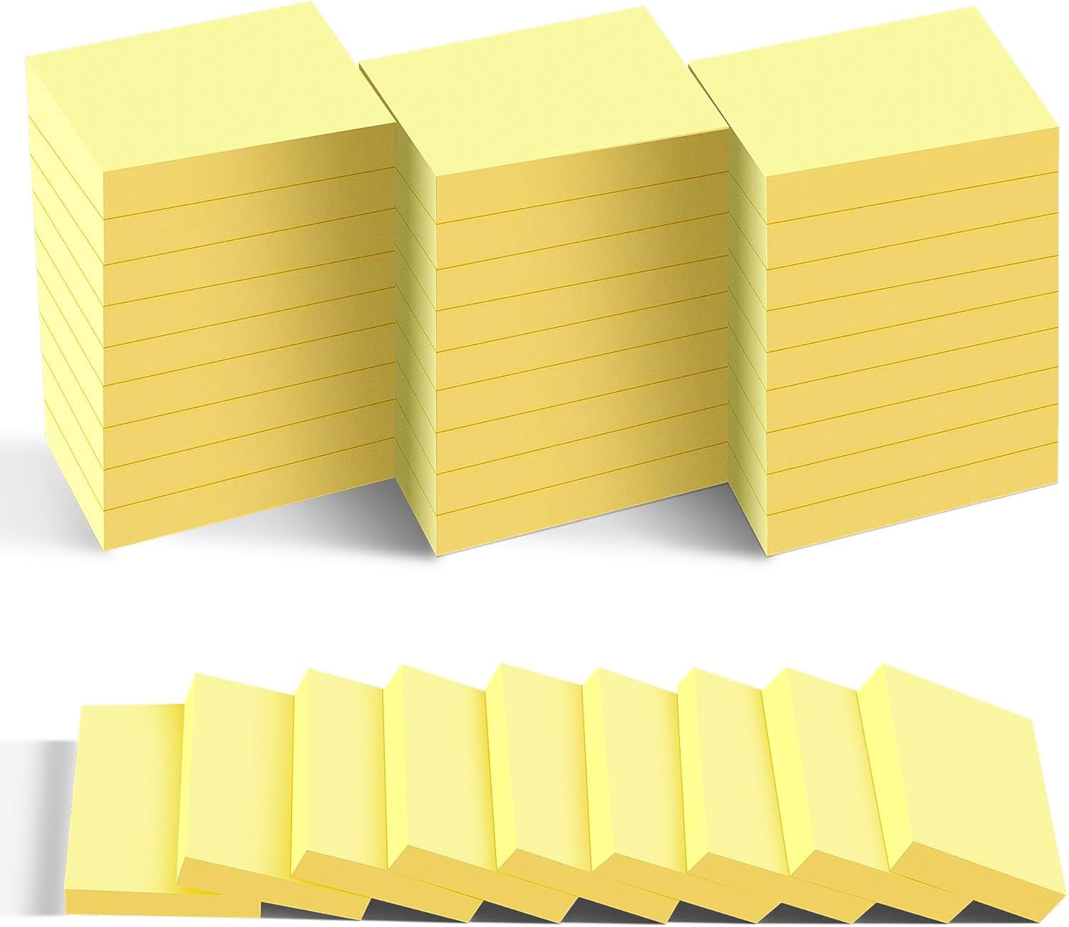 Mini Sticky Notes 1.5x2 in, 36 Pad Canary Yellow Strong Adhesive Post, Suitable for School, Home, Office, Clean Removal