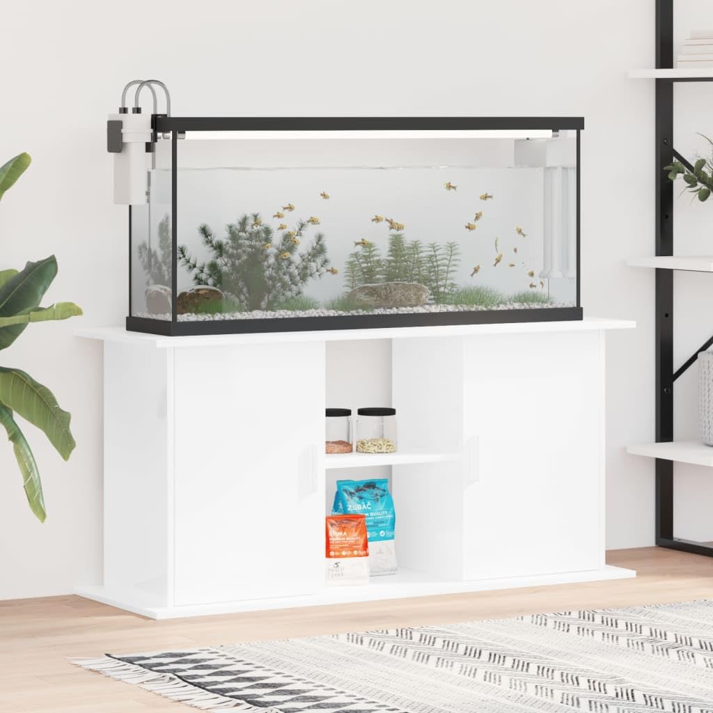 Vopese Aquarium Stand, Fish Tank Cabinet with Storage, 121x41x58 cm, Engineered Wood, Secure Aquarium Floor Cabinet for Home Living Room