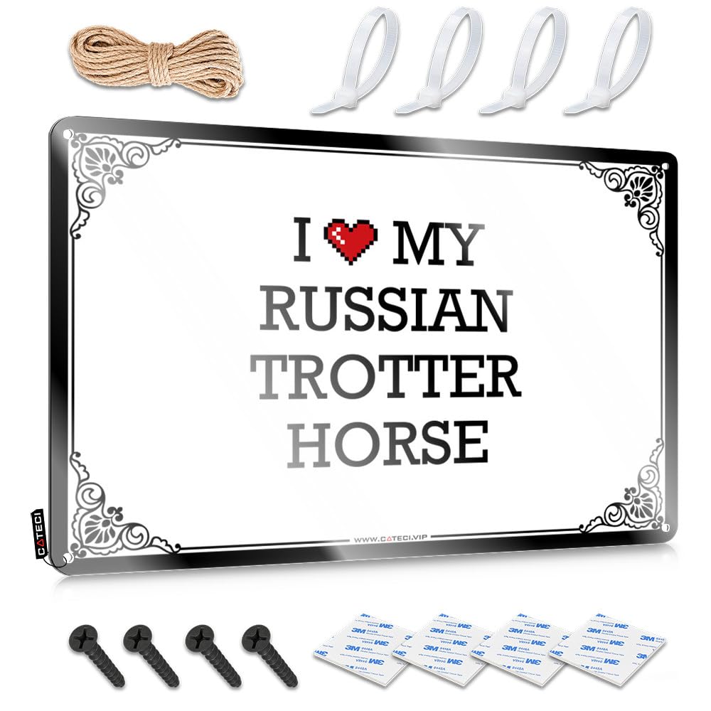 Country Stuff Funny Sign Accessory | I Love My Russian Trotter Horse Handmade Bathroom Decoration(30X40CM)