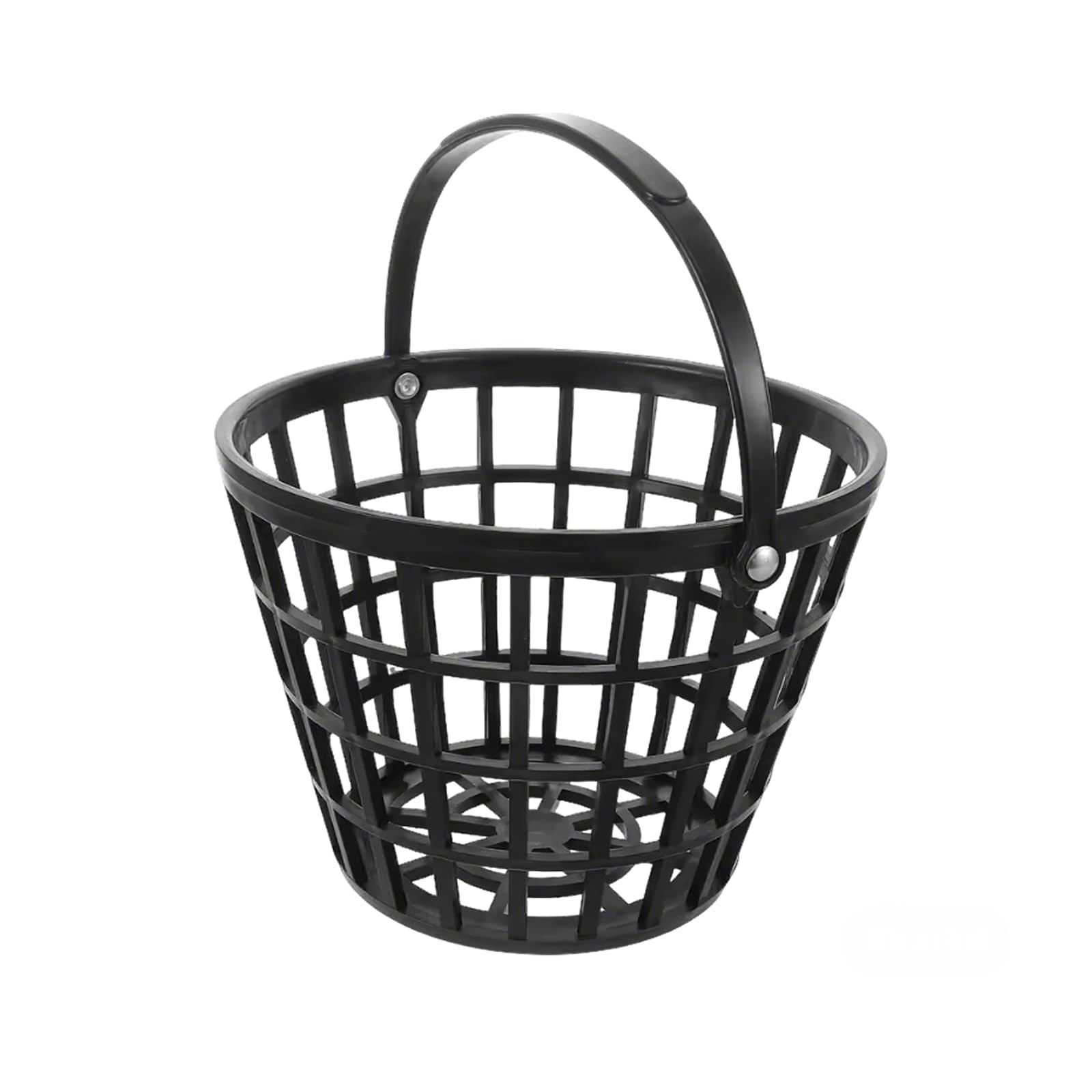 ZoiscPure Golf Ball Basket, Golf Balls Container Case,Ball Bucket with Handle,Balls Holder,Holds 50 Balls,Black Color
