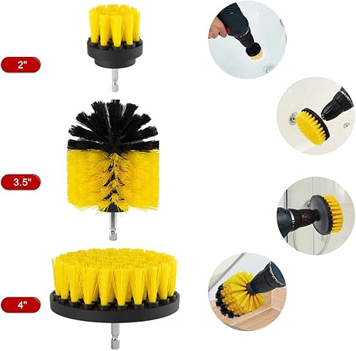 Miniatura 4 de ELEOPTION - Kit de accesorios para taladro de limpieza de alta resistencia, cepillo de nailon inalámbrico, ideal para limpiar baldosas de piscina,