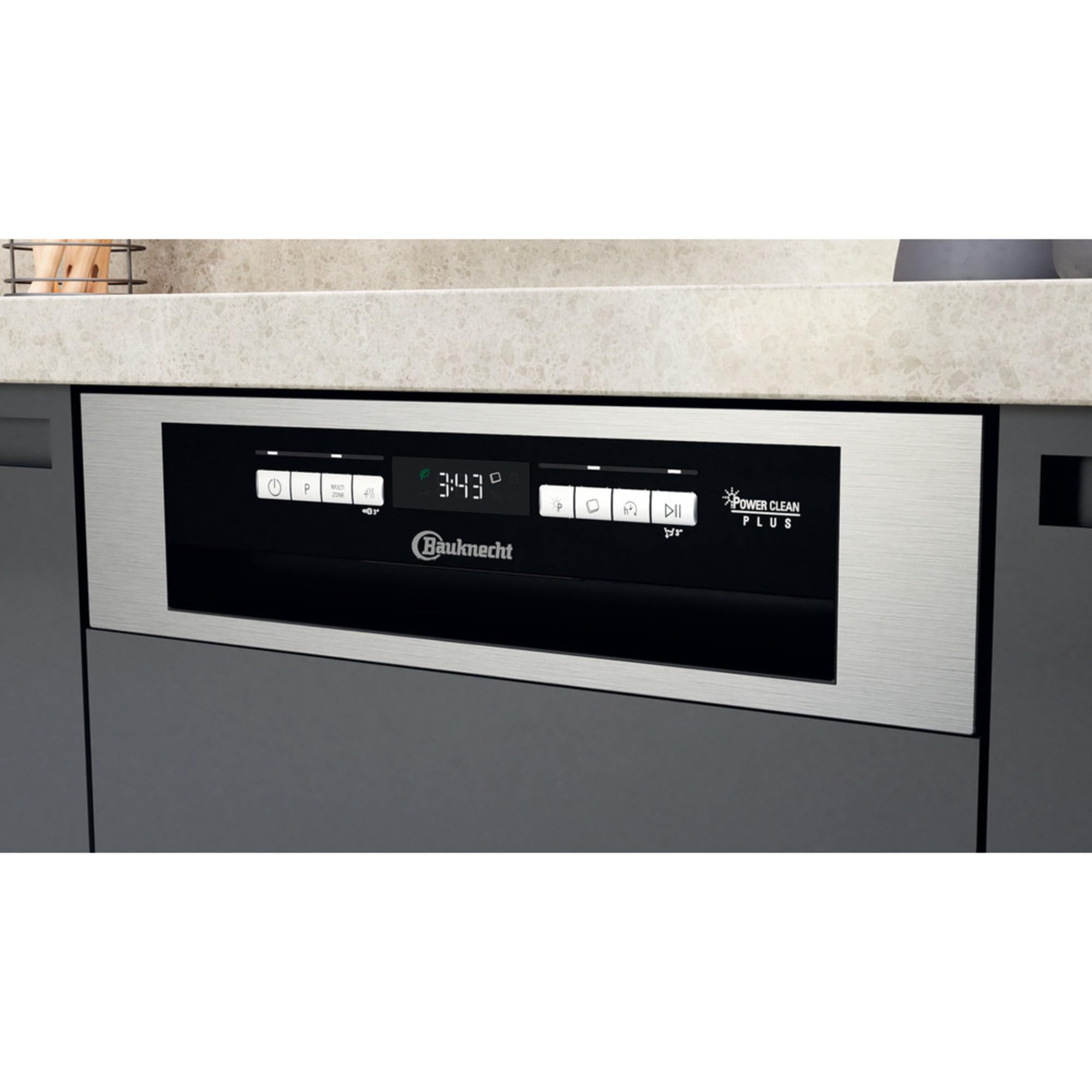 Bauknecht BSBO 3O23 PF X Integrierter Geschirrspüler 45 cm PowerClean Edelstahl