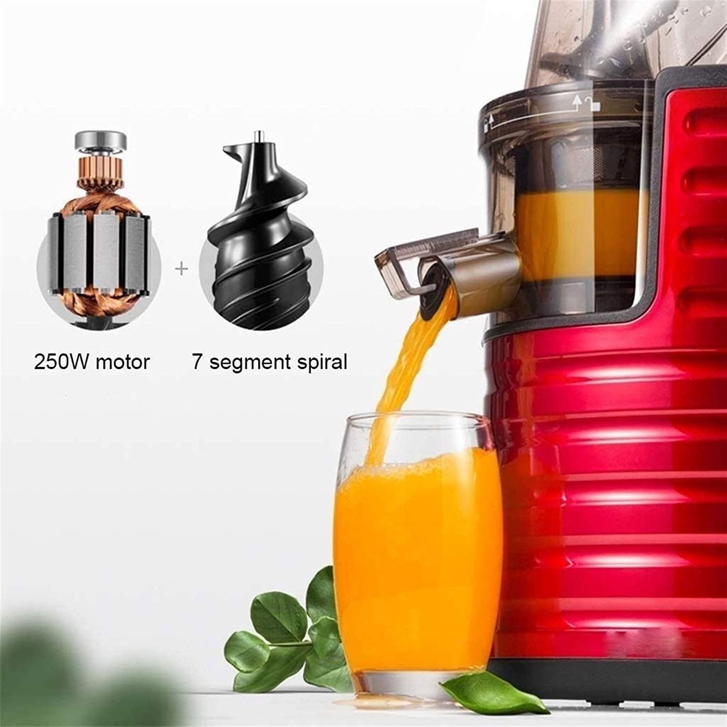Macchine per spremitura, spremitura centrifuga da 250 W con Grande Bocca di Alimentazione da 3'', antigoccia, Filtro in Acciaio Inox, Facile da Pulire, Spazzola Inclusa, Piccolo Regalo