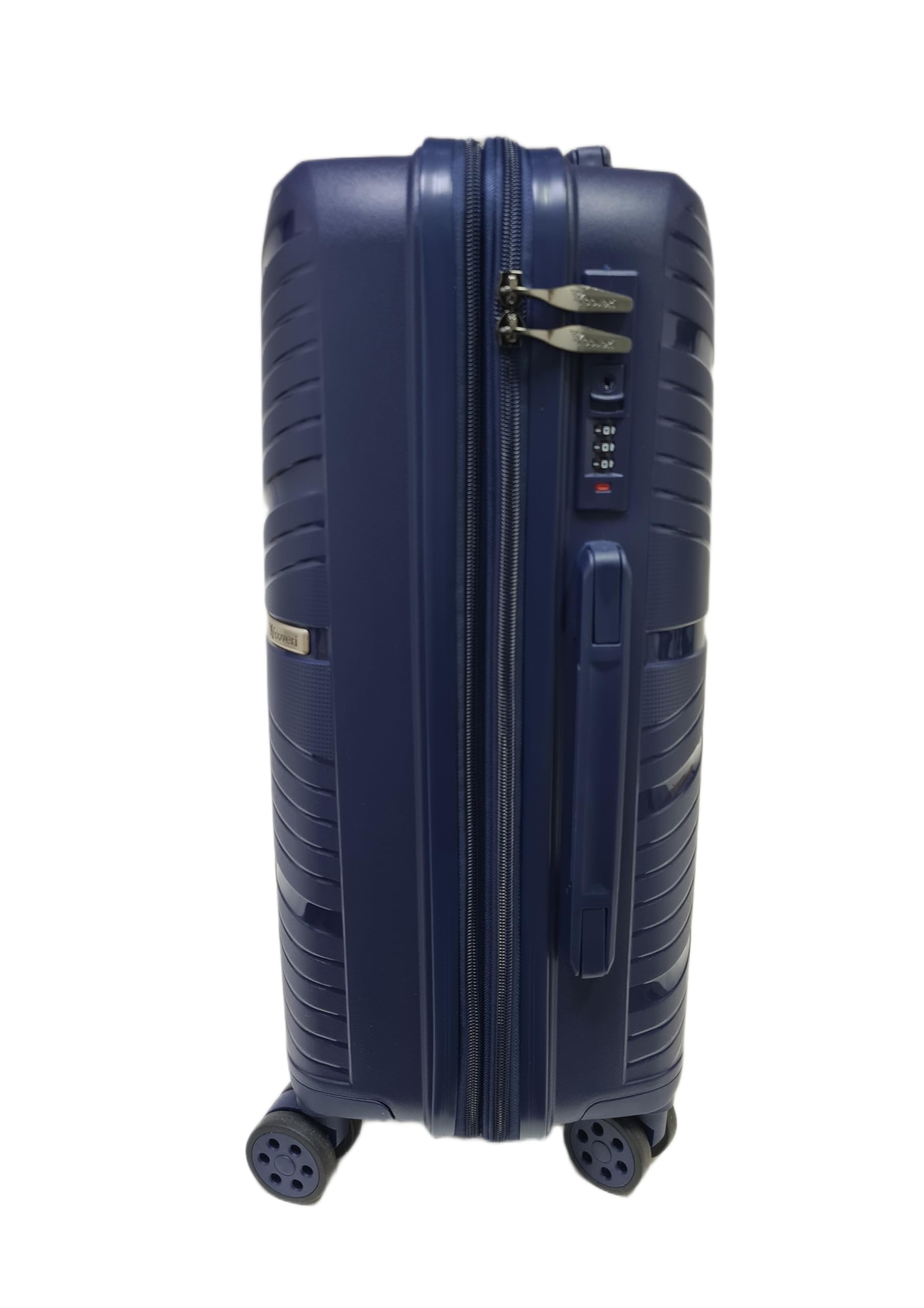 COVERI COLLECTION Trolley Enrico Coveri Bagaglio a Mano 55x39x20 cm 8 Ruote Rigido Espandibile Ryanair EasyJet Blu
