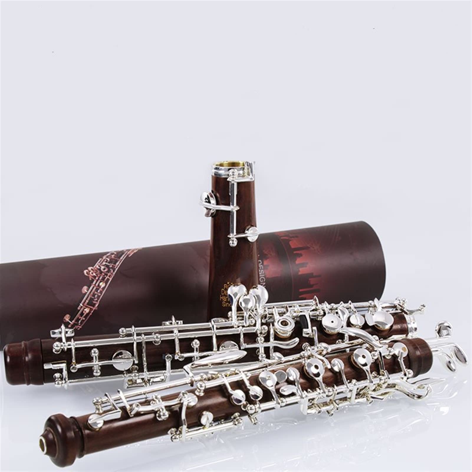 Parti oboe Strumento Di Oboe Semi/Automatico In Argento Mogano Placcato (Color : Automatic)