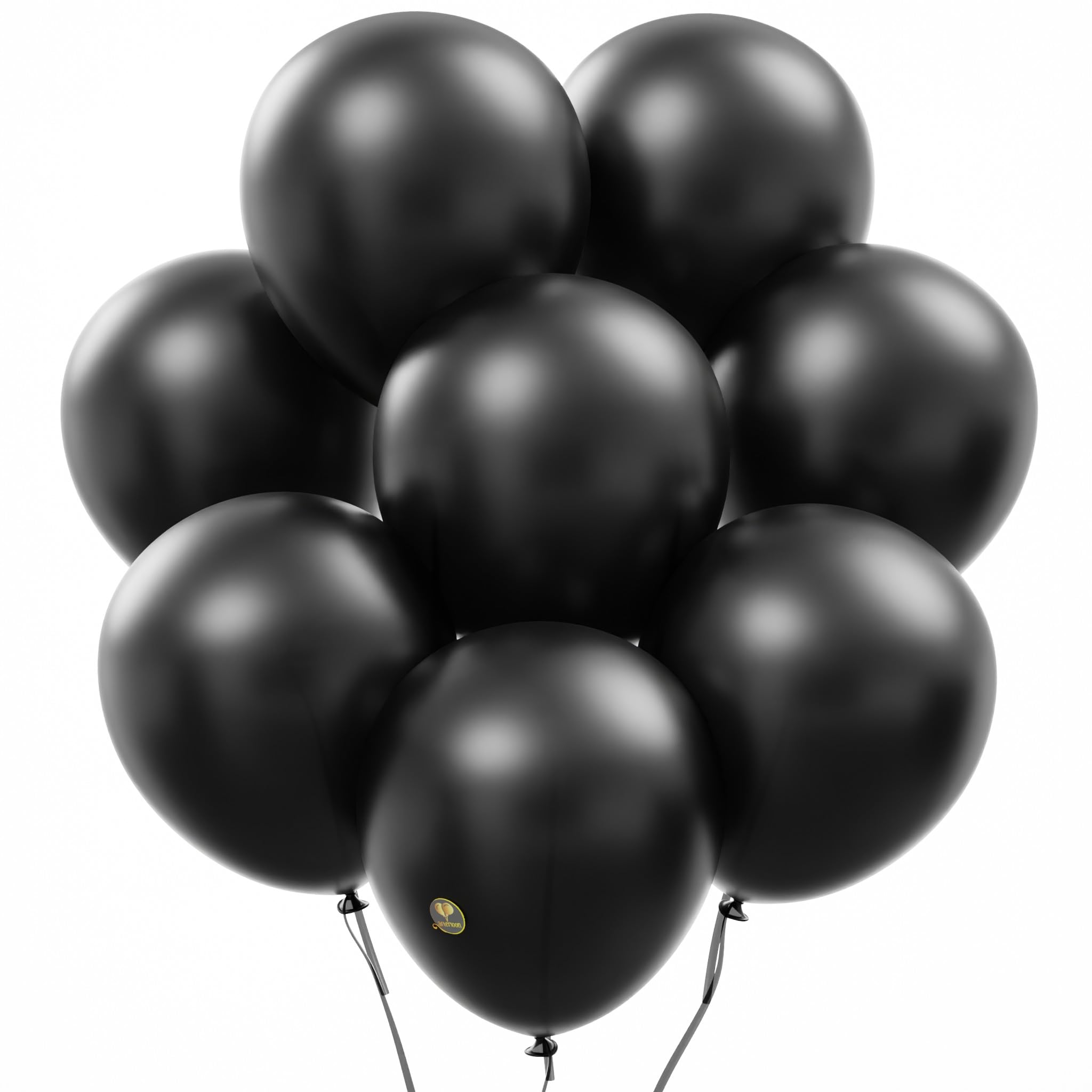 AFTERLOON® Biodegradable Balloons 24 pcs Pearlized Onyx Black 12 Inch, Natural Rubber Latex Plastic-Free Alternative Pearlescent Durable Thickened Extra Strong Helium Float, ballon Globos Decor