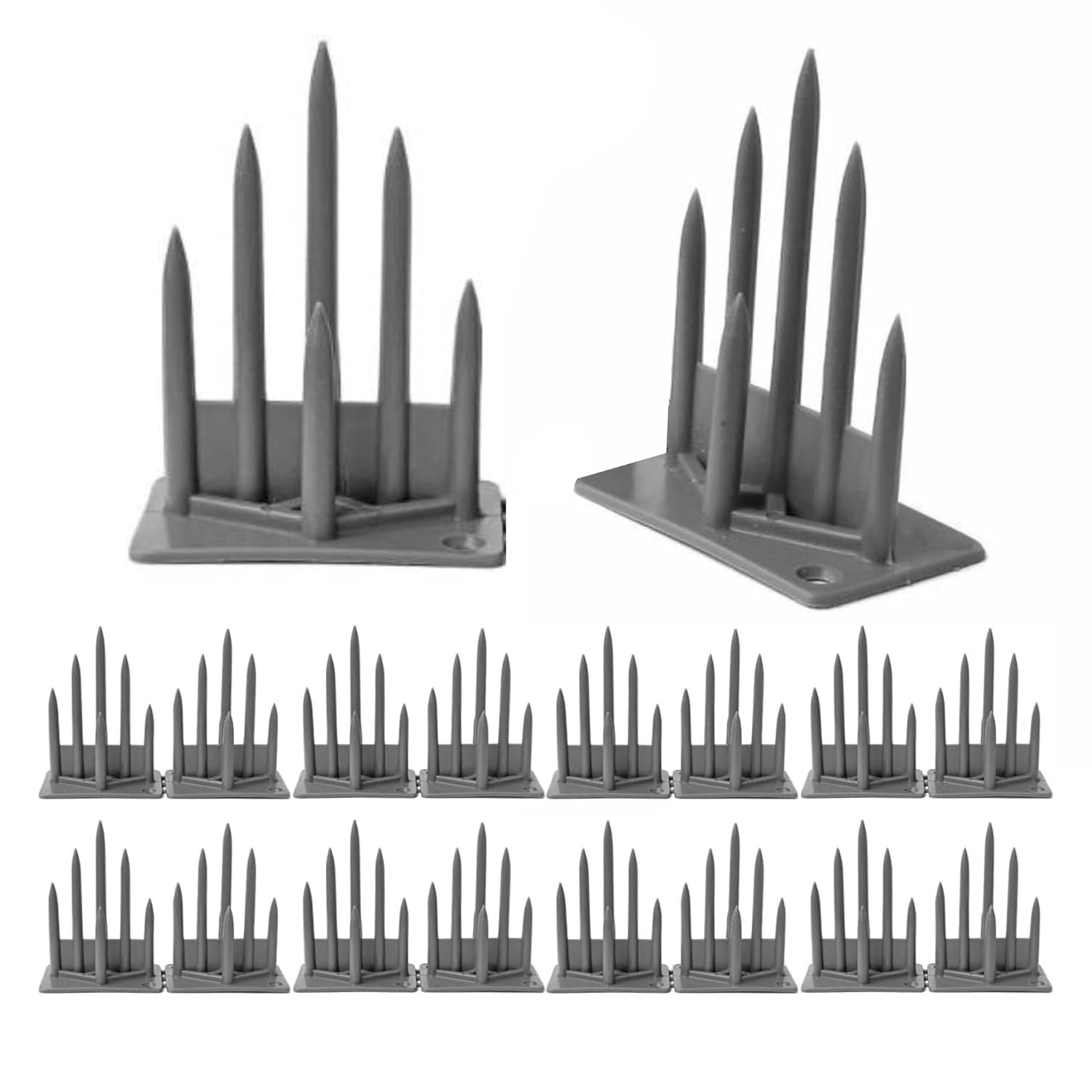 Havenza Bird Spikes for Pigeons | Pack of 40 UV-Treated Unbreakable Spikes | Ideal for AC Units, Window Ledges & Railings | Durable Bird Deterrent Solution | Covers Up to 10 Feet - Grey-image-27