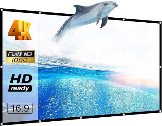 Spline® 300 inch, Matte White Screen, 4:3, Foldable, Anti-Crease, Projector Screen for Home Theater/Outdoor Indoor Project...