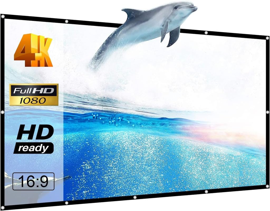 Spline® 200 inch, Matte White Screen, 4:3, Foldable, Anti-Crease, Projector Screen for Home Theater/Outdoor Indoor Project... - Review, Price and Buying Guide