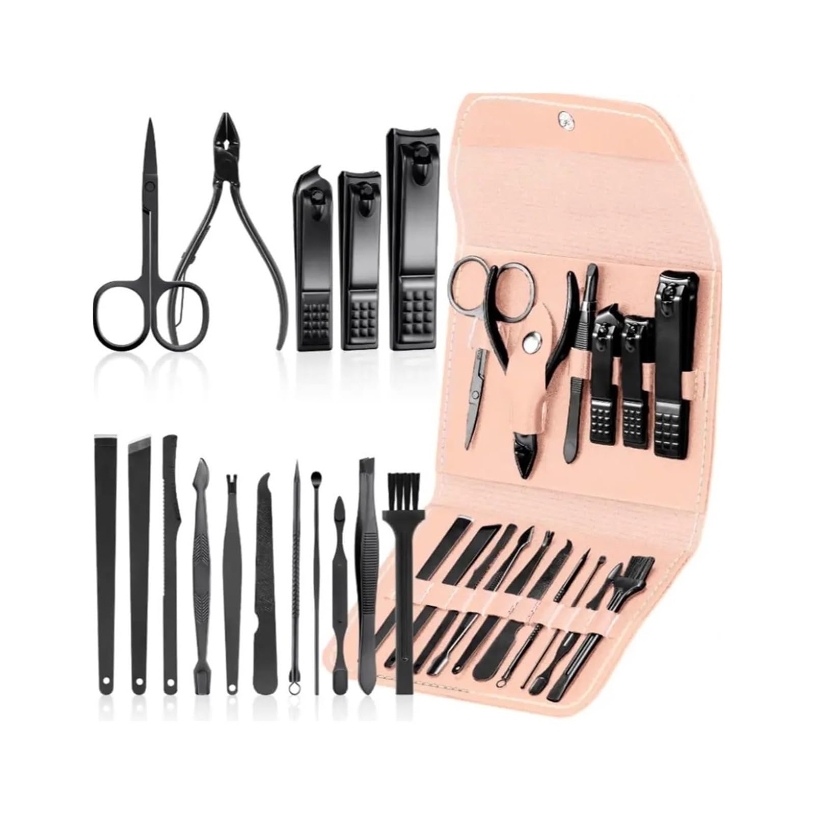 Set de pedicura, Set de Belleza, Maleta de Viaje, Pinzas para uñas, Set de Herramientas de manicura, cortaúñas
