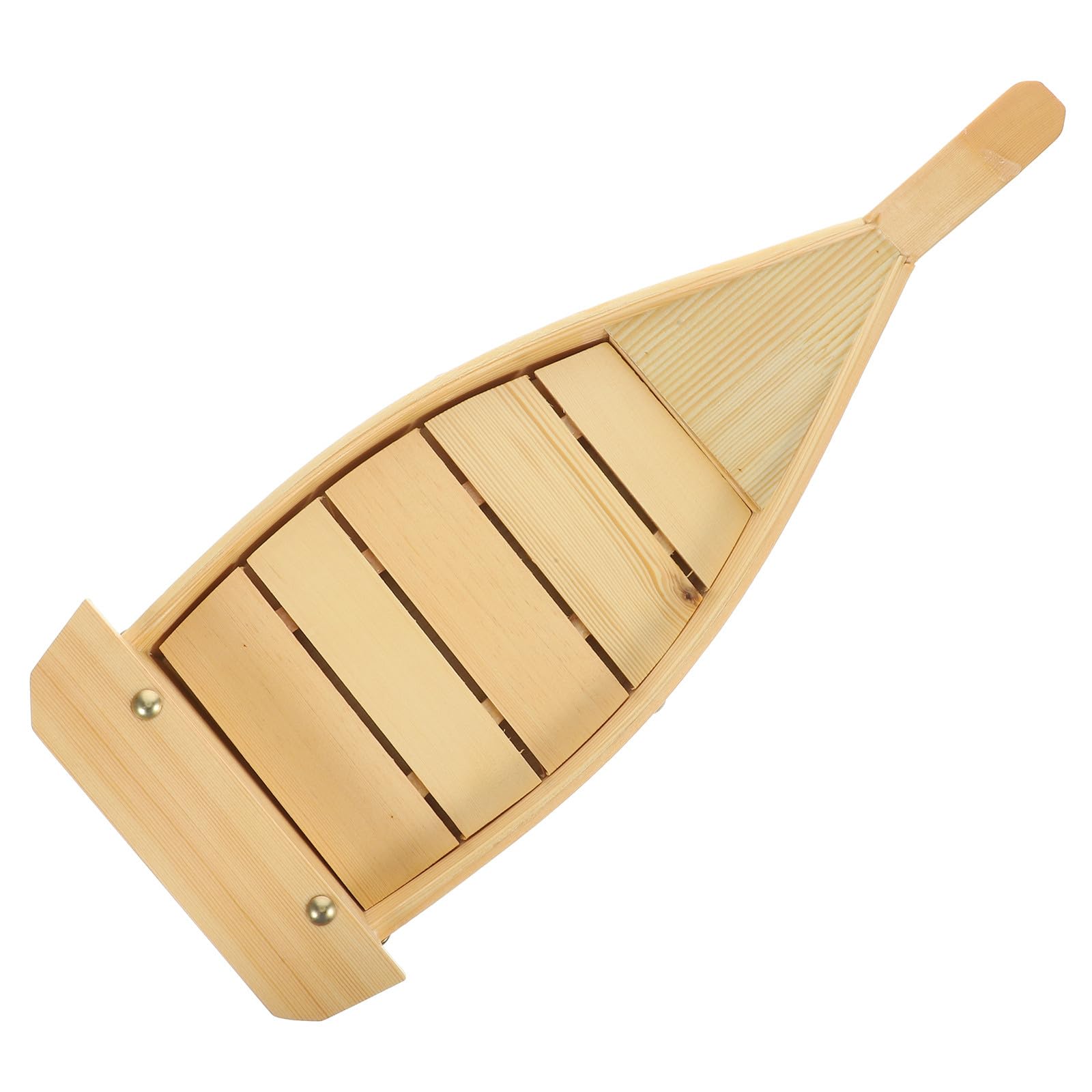 Toyvian Holz Sushi Servierplatte Boot form Großes Japanisches Snacktablett Sashimi Platte Für Restaurant Zuhause Natürliches Holz Sushi Schiff Display
