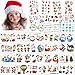 30 Fogli Natale Tatuaggi Temporanei per Bambini, Tatuaggi Finti Impermeabili, Ragazzo Ragazza Adesivi Compleanno Festa Giochi Regalini Gadget Giocattoli, Natale Cosplay Decorazioni, Babbo Natale
