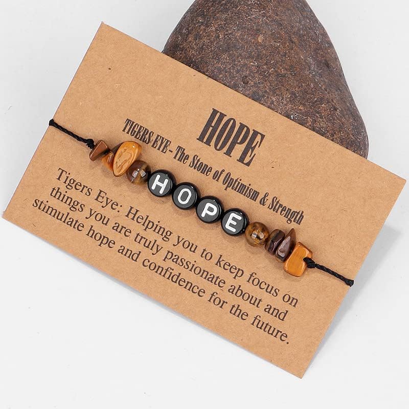 COLORFUL BLING Handmade Healing Chakra Beaded Bracelet with Spiritual Meaningful Card Crystal Natural Stone Strand Bracelet for Women Reiki Yoga Meditation Jewelry Protection Gifts - Image 4