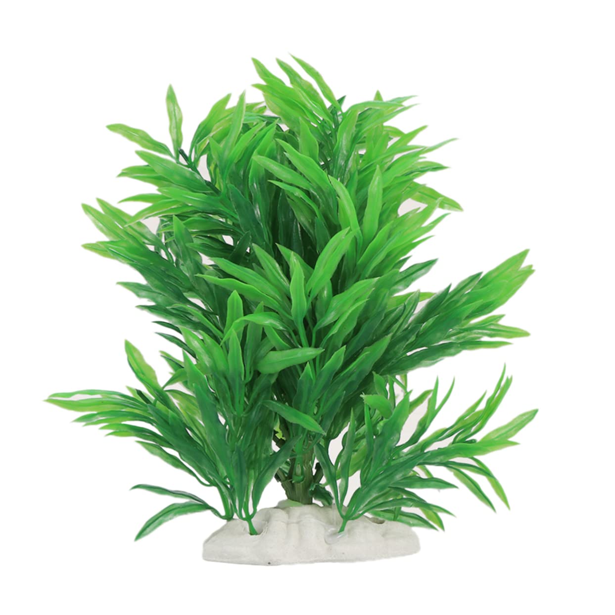 DOITOOL 3 Stücke Künstliche Wasser Aquarium Grün Gras Decor Blatt Pflanze Landschaft Salz Frische Wasser