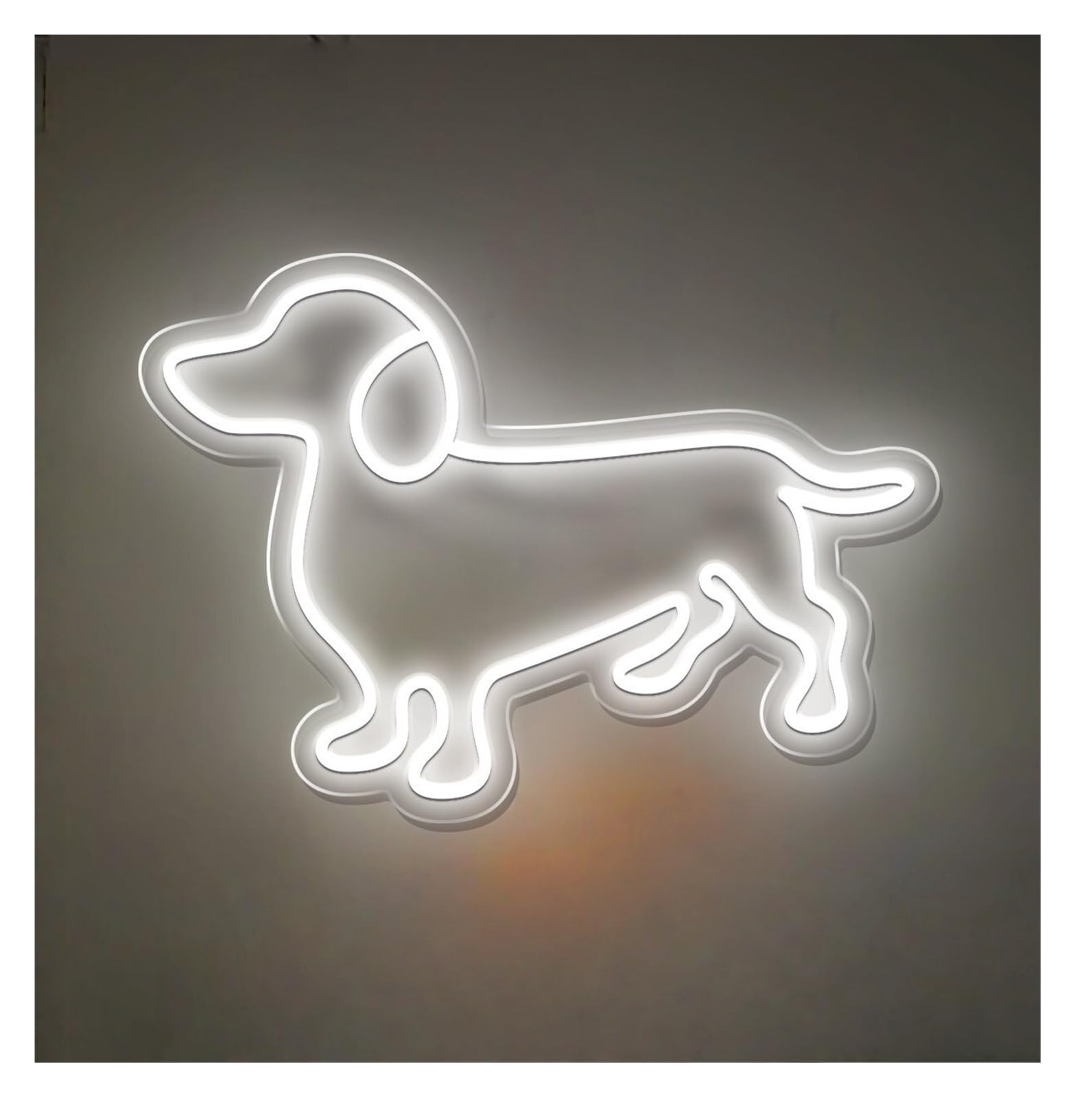 Wiszące neony artystyczne Neon Z Napisem "Pies" Zwierzęta Dom Słodkie Zwierzę Światło Led Pokój Gier Sypialnia Bar Salon Urodziny Dekoracja Ścienna 50cm(Style d)
