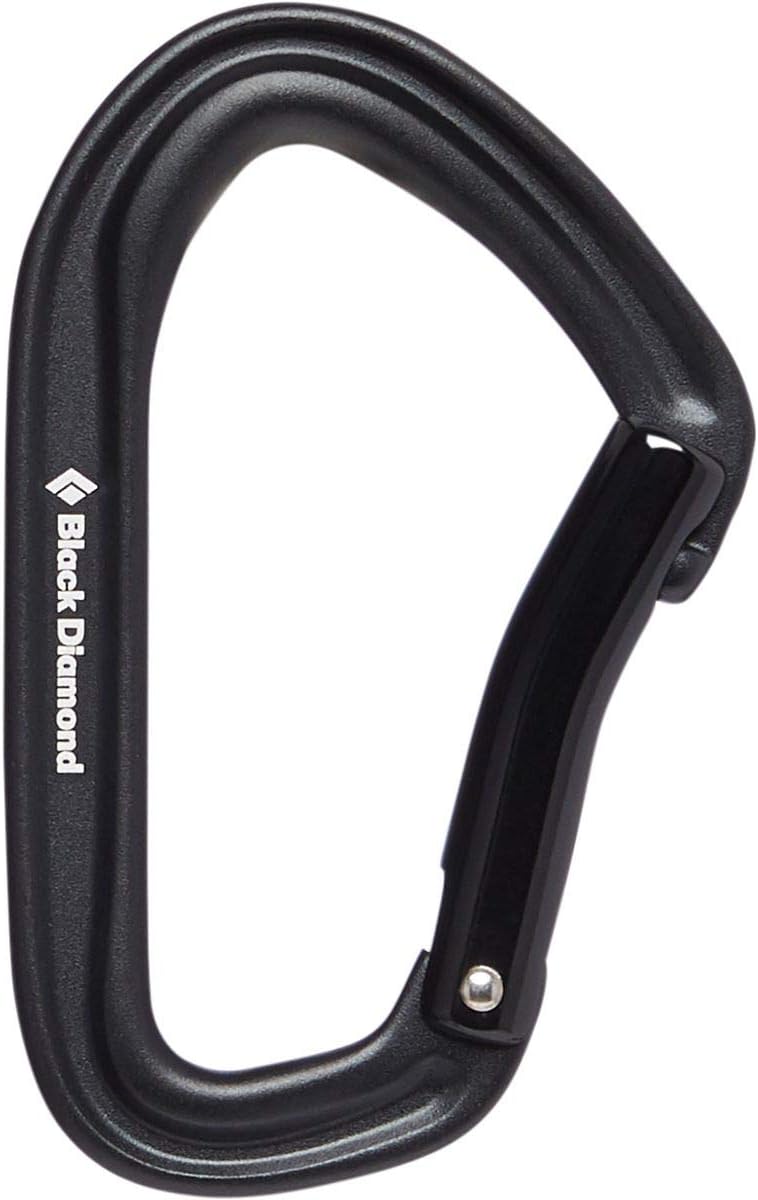 Hotforge Bent Gate Carabiner, Black, One Size