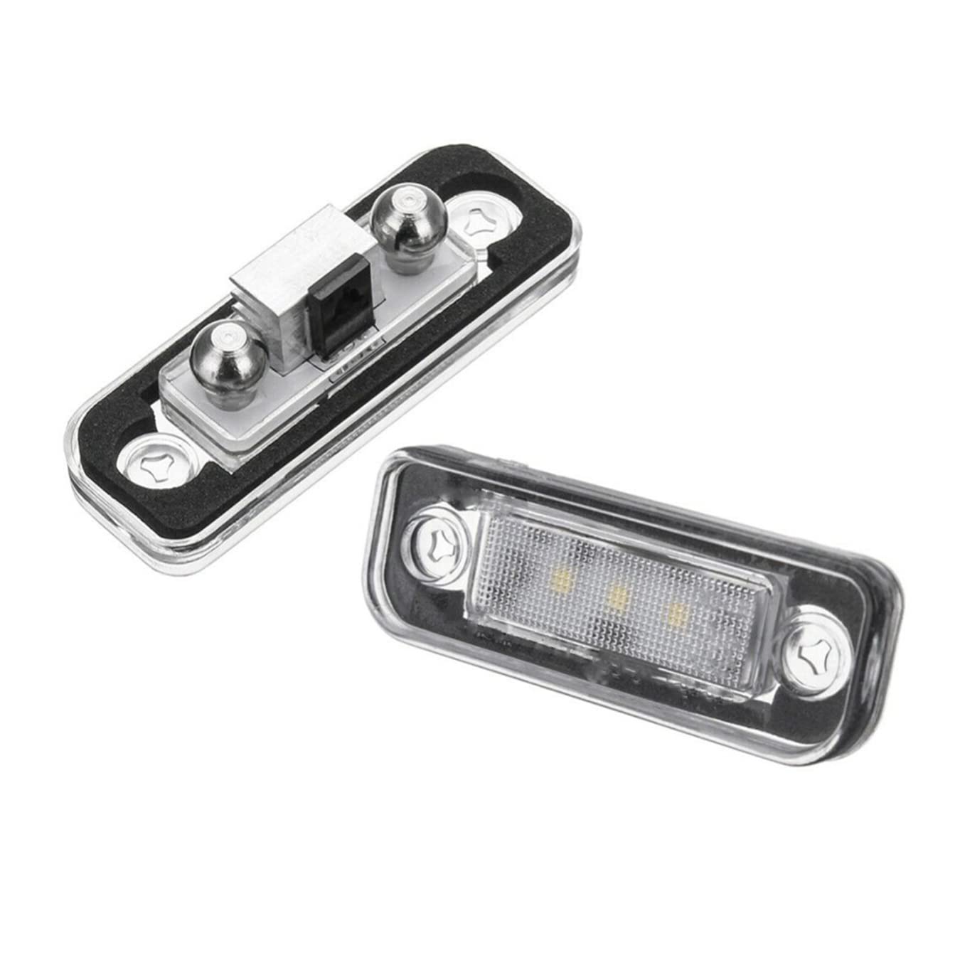 2 uds. Lámpara de luz LED para matrícula sin errores para m-erc-edes para b-enz W-203 5D W-211 W-219 R171 DC 12V 3- SMD luz blanca LED para matrícula