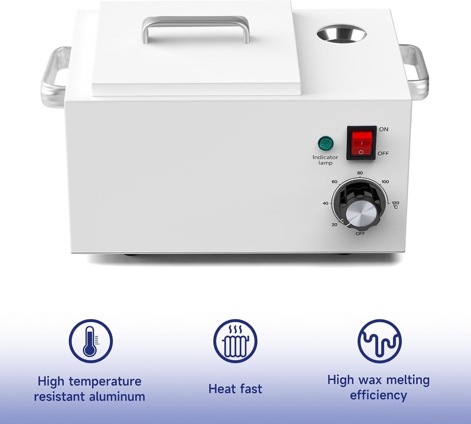 Paraffin Wax Bath for Hands Feet, Hand & Feet Parafin Wax Warmer, Adjustable Temperature 20-120°C, Capacity 2.5L, for Hard Wax, Hair Removal Wax, Paraffin Wax