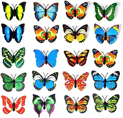 Imanes decorativos mariposa 3D en PVC 20 unidades miniatura 2