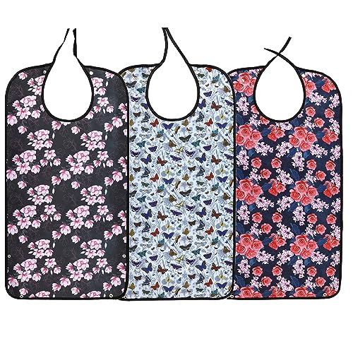 Baberos impermeables adultos evitan manchas en ropa de personas mayores