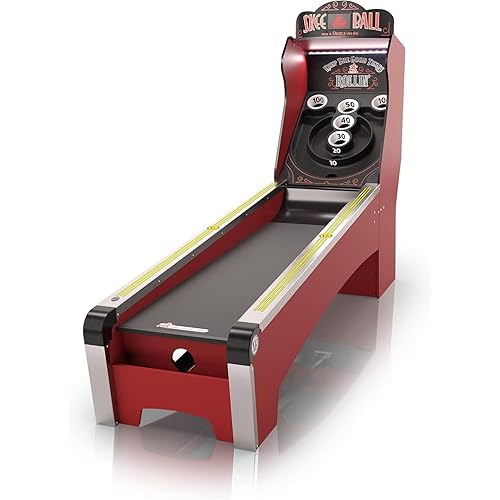 Skee-Ball Deluxe - an Arcade Table Machine Game for Home, Basement, and Recreation Rooms - Nostalgic Classic Family Fun of Roll and Score