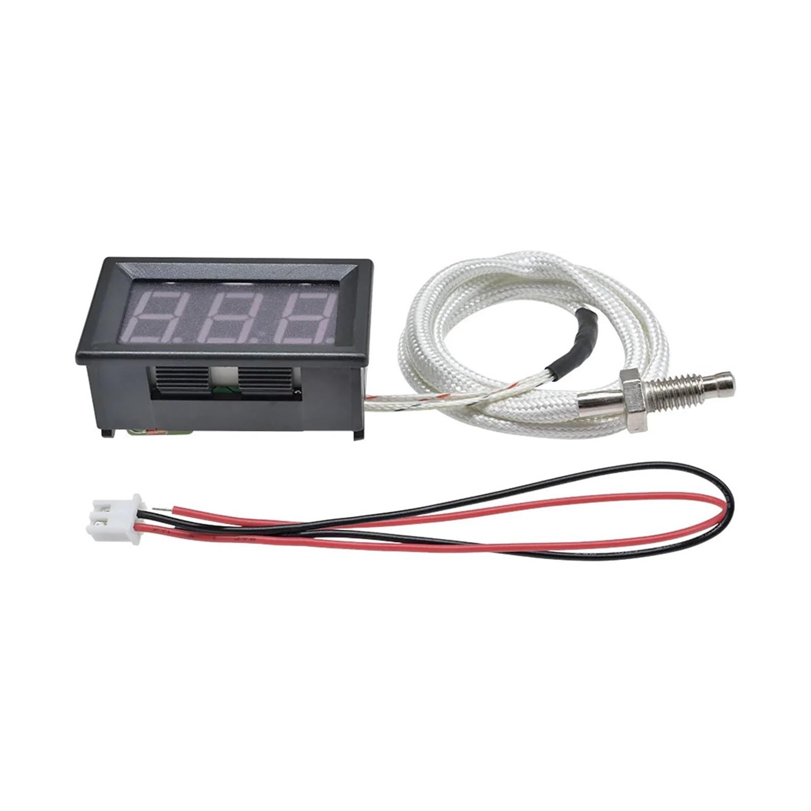 XH-B310 LED Thermometer, 12V K-Type M6-30 to 800°C | K-type M6 threaded thermocouple meter. Range -30 to 800°C. LED display red/blue/green.(Green)