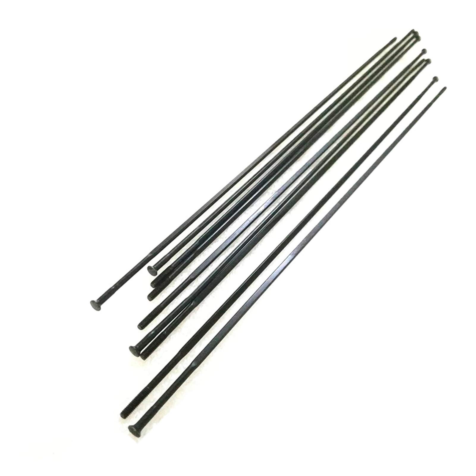 Szprychy do rowerów szosowych, Szprychy Rowerowe Czarne Proste Ciągnienie T302 Stal Nierdzewna 214-301mm 20 Szt