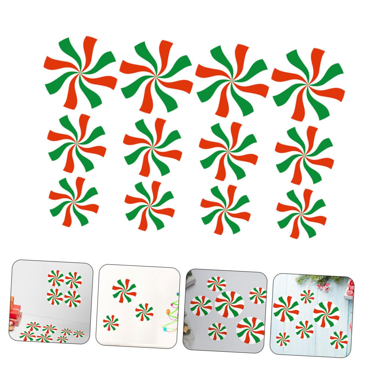 Zerodeko 5 Juegos Pegatinas De Dulces De Navidad Xmas Decorations Pegatinas Navideñas Asperja Botín Gel Pegatina De Pared Etiqueta De La Pared Decorativa De Polivinilo 12 Piezas X 5