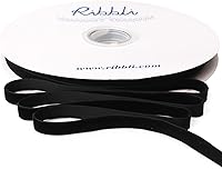 Vista 15 de Ribbli - Cinta de terciopelo marrón de 1 pulgada, carrete continuo de 25 yardas - Cinta navideña marrón para envoltorios de regalo, manualidades