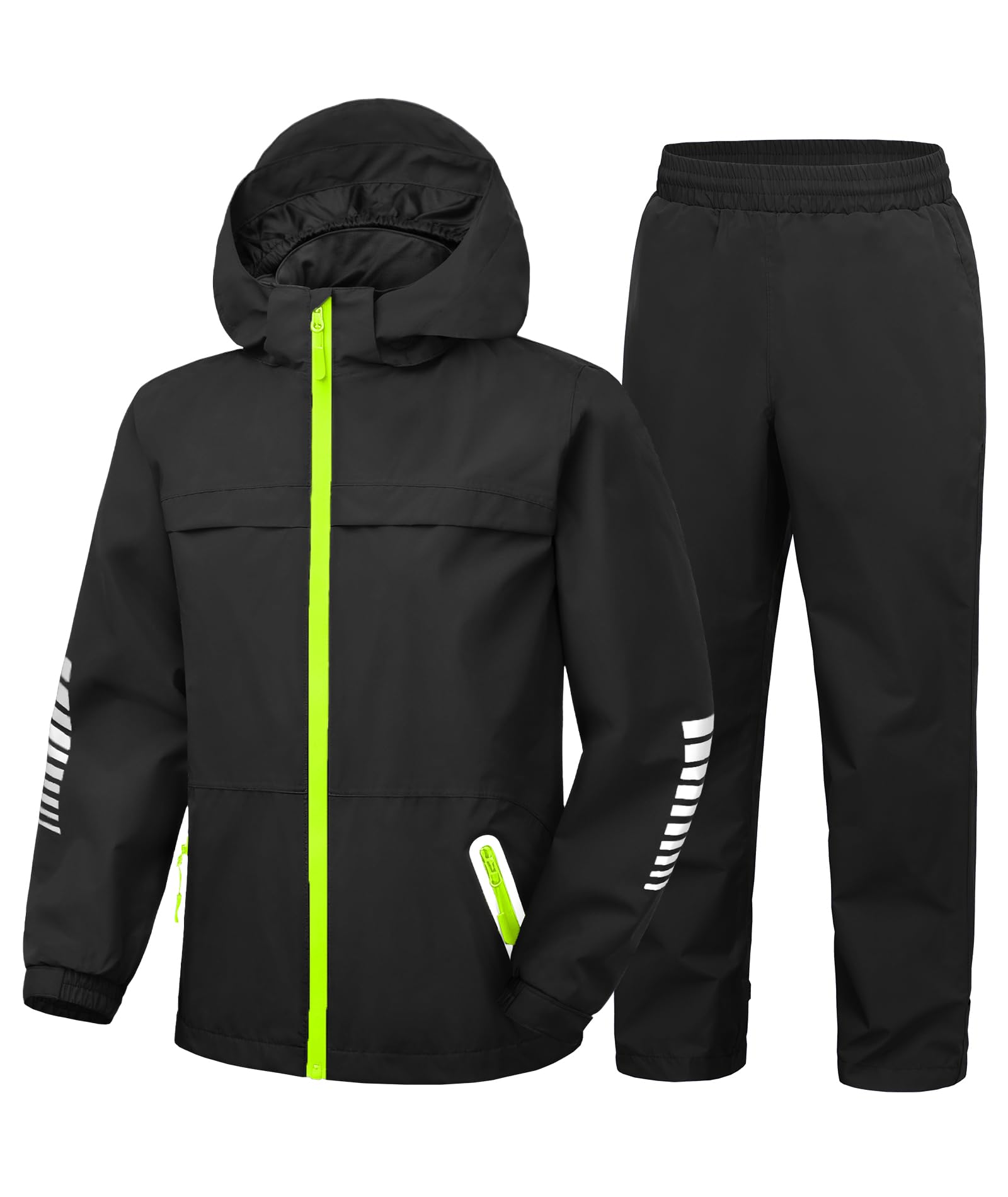 SWISSWELL Kids Rain Suit Boys Girls Waterproof Rain Jacket and Pants for Golf Fishing