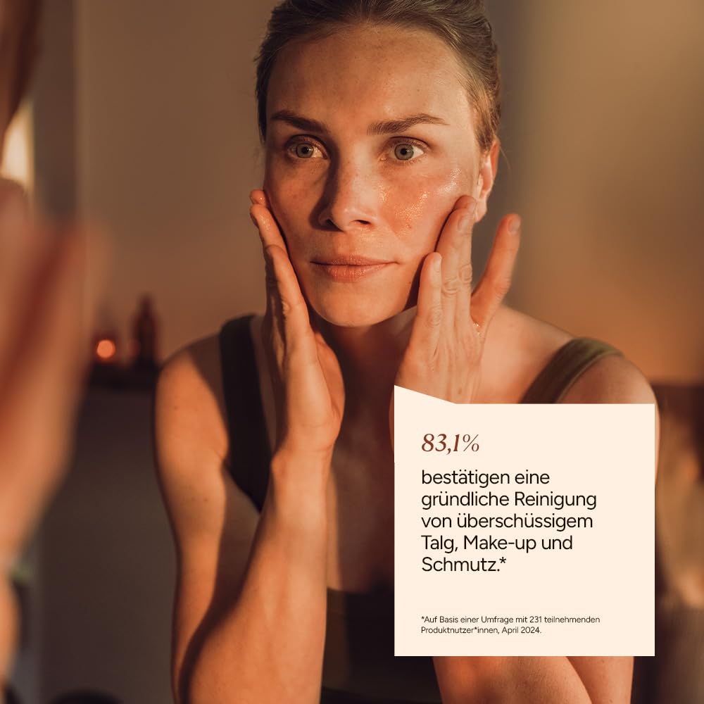 JUNGLÜCK Set Fahlen Teint ausgleichen | Reinigungsöl + Vitamin C Sensitiv Serum + Hyaluron Creme Mittel – Glow, ausgewogener Teint & Pflege