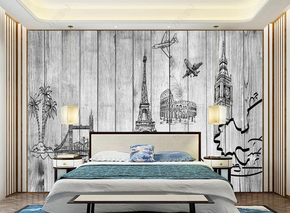 Papier peint intissé architecture pour relooker un grand mur vide - 2