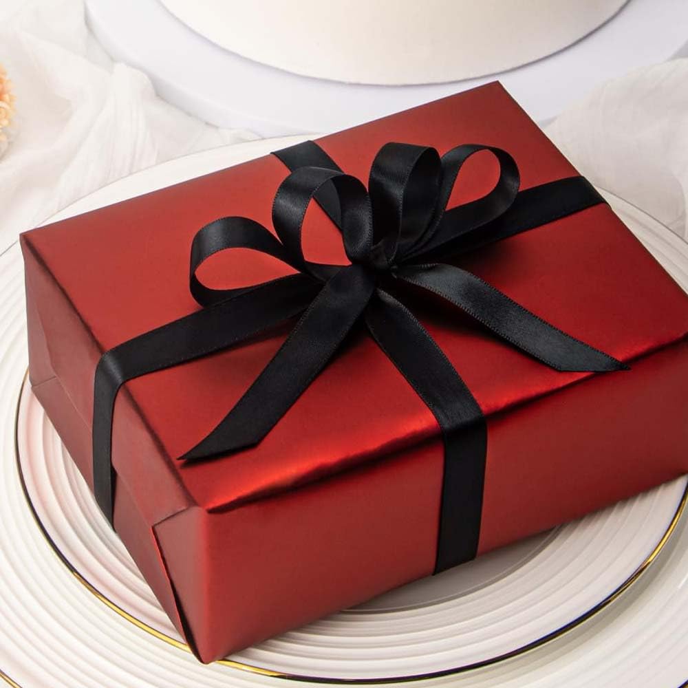 POPOYU Ruban Satin Gros 50 Mm X 23 M Ruban Satin Rose Mauve Pour Cadeau Emballage Cérémonie Mariage Artisanat Décoration, Ruban Noel Ruban Tissu Pour Couture, Nœuds, Bouquet Voitures, Anniversaire