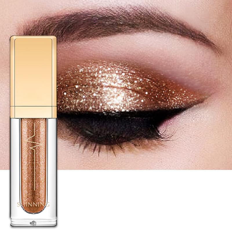 Liquid Glitter Eyeshadow & Eyeliner Pen, eyeshadow Stick, Highly Pigmented glitter Eyeliner Shimmer