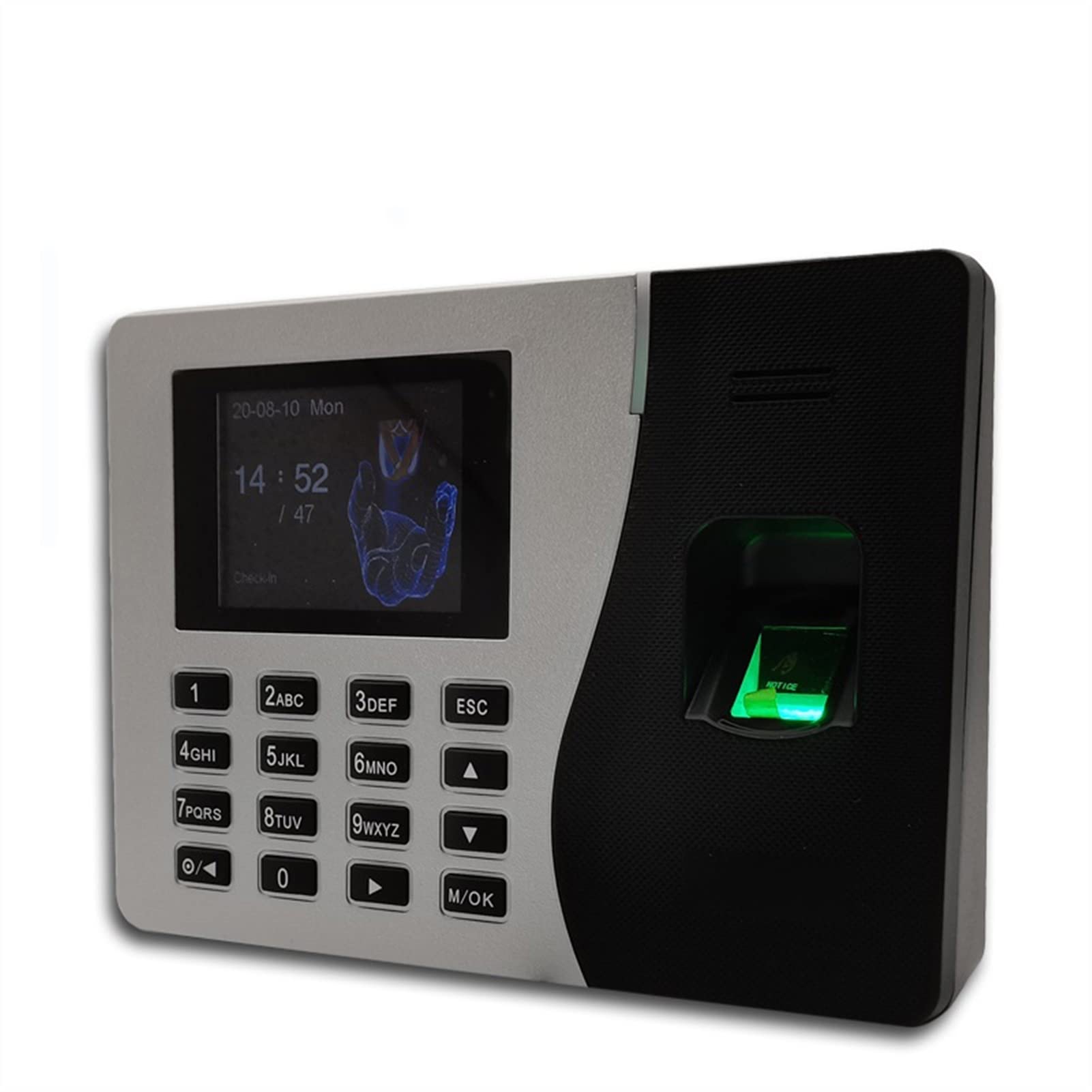 Zeiterfassungssystem mit TCP/IP- und USB-Anschluss, biometrischem Fingerabdrucksensor, K14-ID